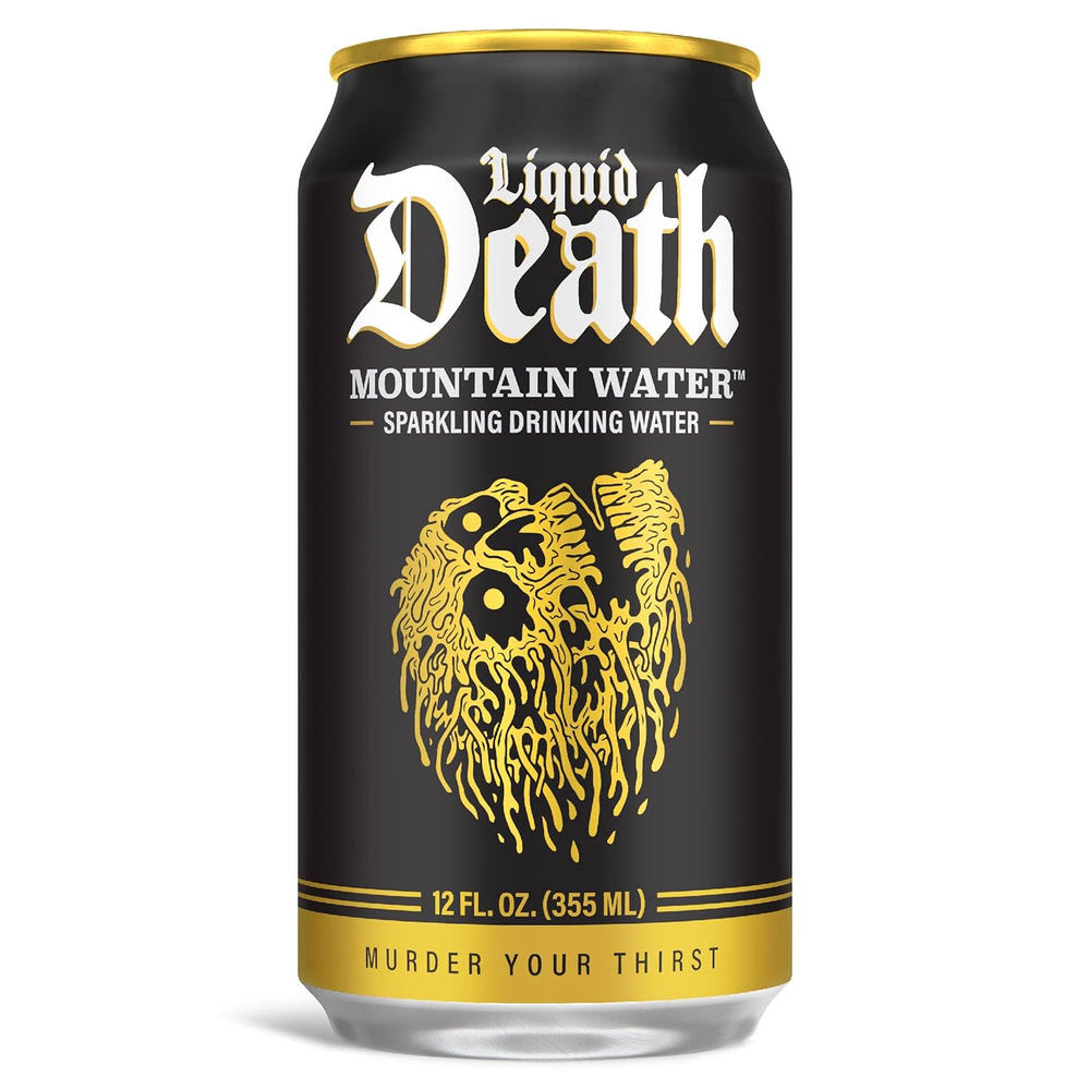 Alternative view of Liquid Death Sparkling Mountain Water, Real Mountain Source, Ice-Cold Cans, Infinitely Recyclable, 12 Fl Oz (Pack of 12)
