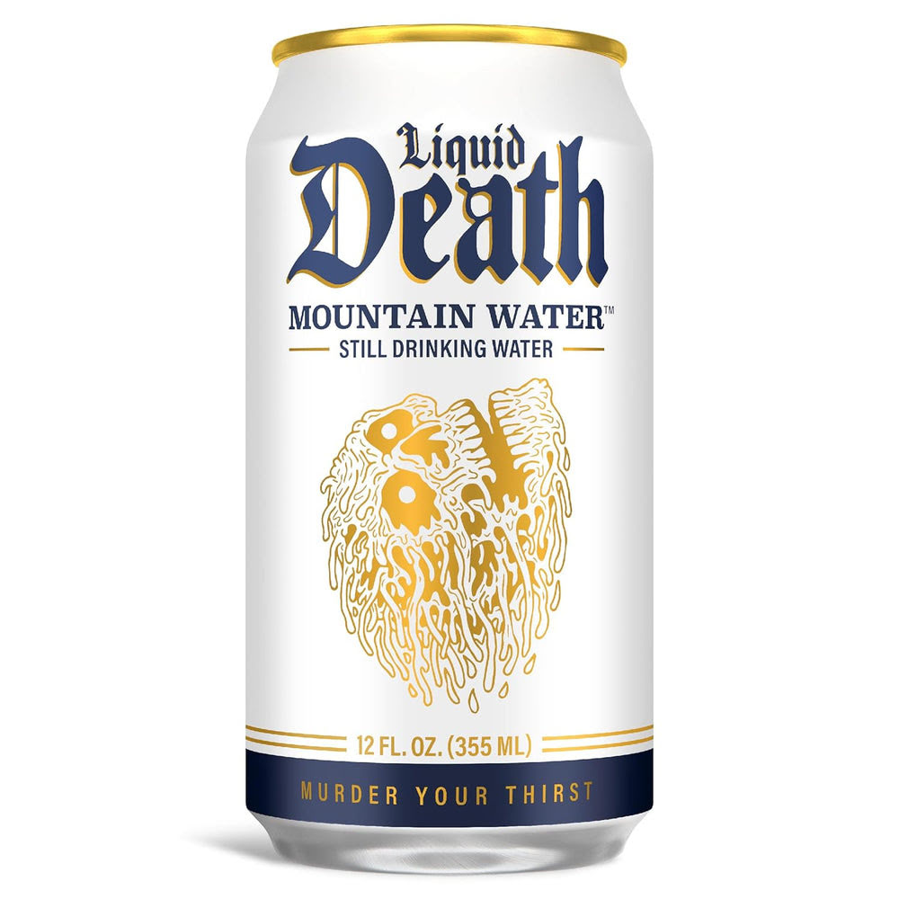 Alternative view of Liquid Death Still Mountain Water, Real Mountain Source, Ice-Cold Cans, Infinitely Recyclable, 12 Fl Oz (Pack of 12)