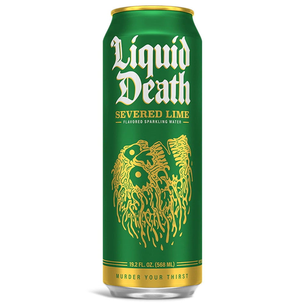 Alternative view of Liquid Death, Severed Lime, Lime-Flavored Sparkling Water, 8-Pack (19.2oz Cans), Low Calorie & No Artificial Sweeteners