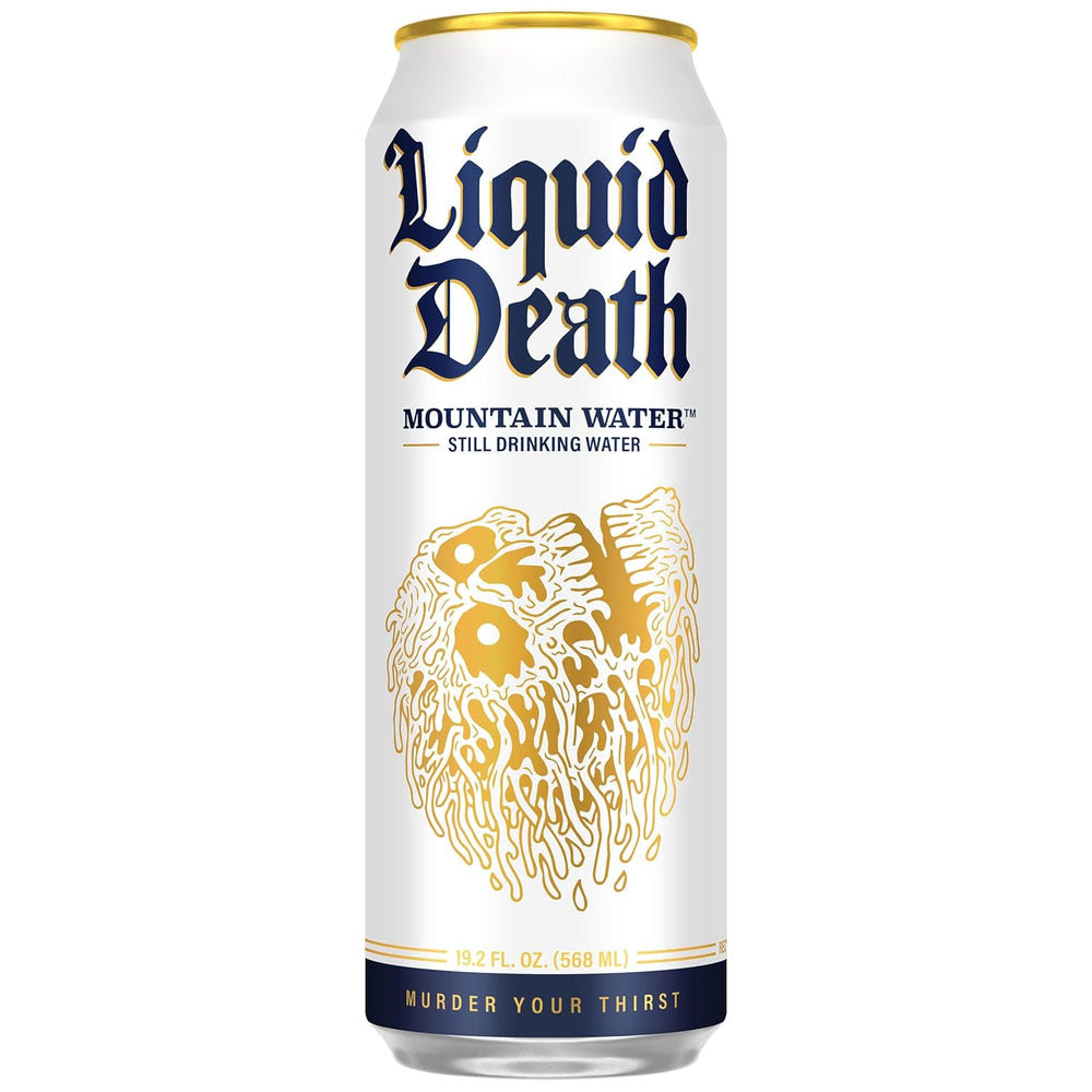 Alternative view of Liquid Death Still Mountain Water, Real Mountain Source, Ice-Cold Cans, Infinitely Recyclable, King Size 19.2 Fl Oz (Pack of 12)